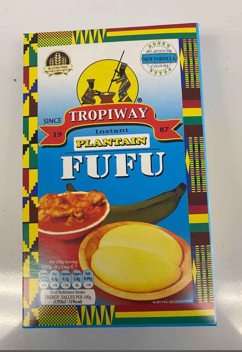 Tropiway Plantain Fufu| Plantain Flour| Fufu Flour| Fufu 2PACKS